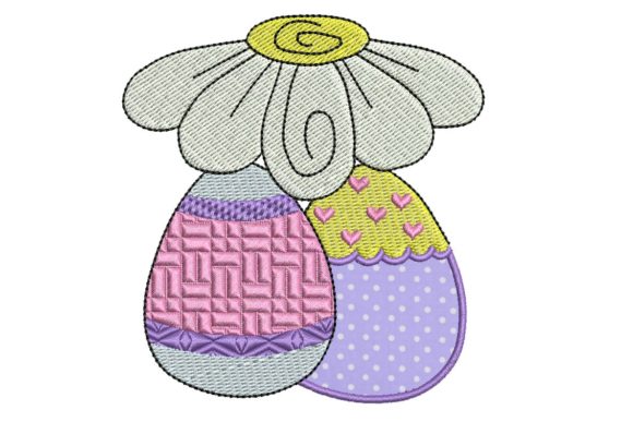 A Close Look at Easter Delight Eggs Applique 1