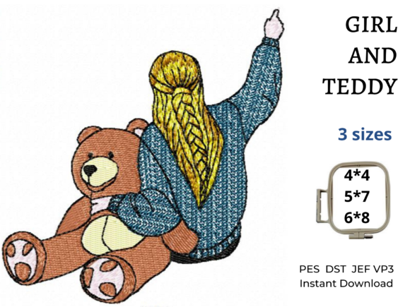 A Designer’s Review: The Charm of the Girl and Teddy Embroidery Design
