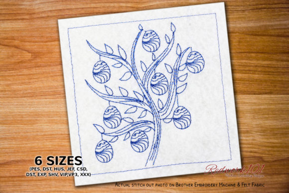 A Fresh Take on Easter Embroidery: The Redwork Tree