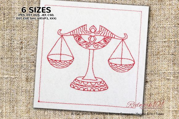 A Professional Review of the Libra Astrology Embroidery Design