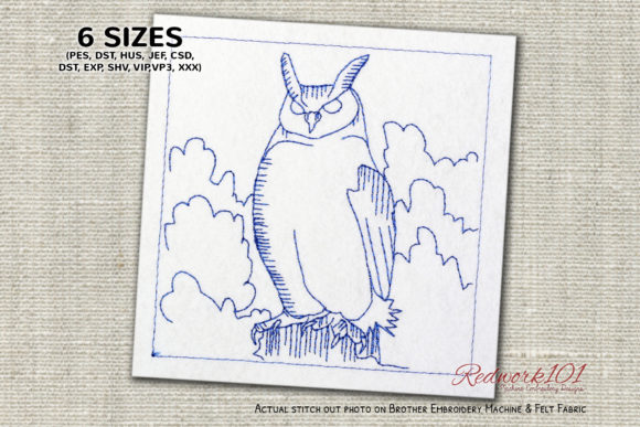 A Review of the Eurasian Eagle Owl Bluework Embroidery Design