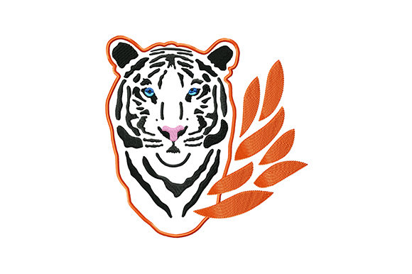 A Tiger Head Embroidery Design for Statement Apparel