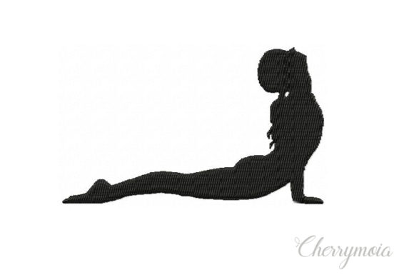 A Yoga Silhouette for Embroidered Mindfulness