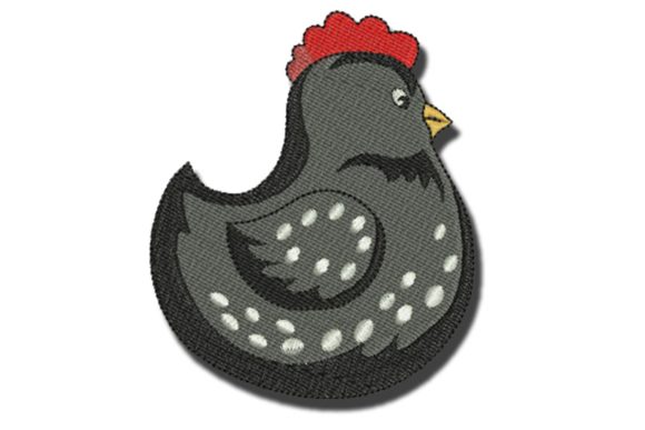 Black Chicken Embroidery: A Cozy, Charming Design for Handmade Gifts