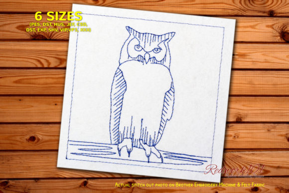 Creative Fabrica Redwork Owl Embroidery Review