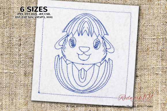 Easter Bunny Embroidery for Boutique Apparel