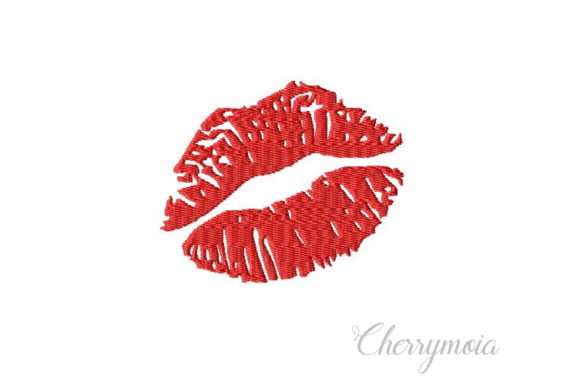Evaluating Kiss: A Valentine's Embroidery Design for Product Collections