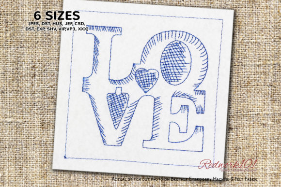 Evaluating Love Words Redwork for Boutique Sweatshirt Collections