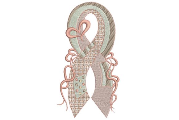 Evaluating the Breast Cancer Ribbon 3 Embroidery Design