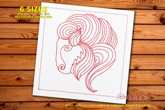 Goat Head Capricorn Lineart Redwork Review for Craft Fair Products