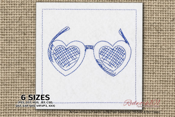 Love Sunglasses Lineart: A Handmade Market Gem