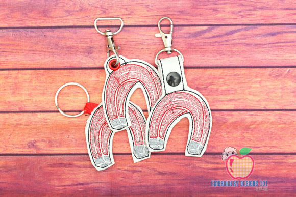 Magnet Keyfob Embroidery Design for Creative Products