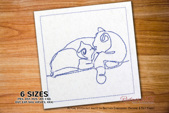 Mom Cat Loves Her Baby Kitten: A Designer’s Redwork Review