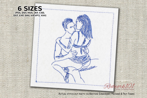 Romantic Couple Embroidery Design: A Designer's Review