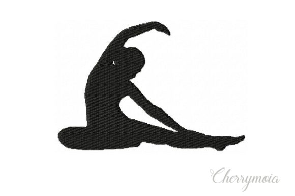 Yoga Revolved Head to Knee Pose Embroidery Design Review